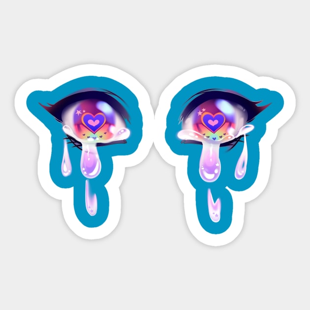 SUNSET EYES Sticker by bekkie